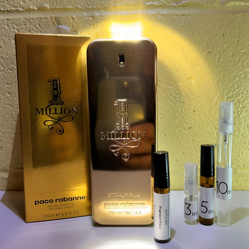 1 Million EDT bottle with 3ml, 5ml and 10ml decant vials — ParfumHill